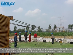 Шнуровать передающей линии оборудует гидравлические компрессоры для надземного проводника